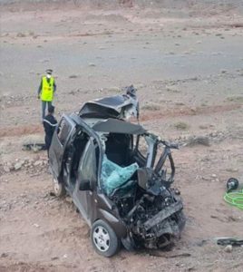 حادثة سير خطيرة بين حافلة لنقل الركاب وسيارة خفيفة تخلف 46 جريح